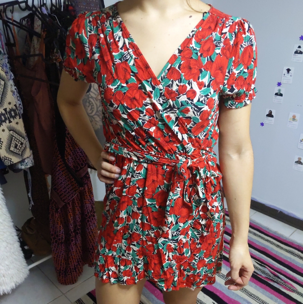 Zara Floral mini dress